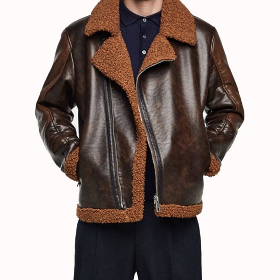 Dean Ambrose Shearling Leather Jacket Dean Ambrose Shearling Leather Jacket
