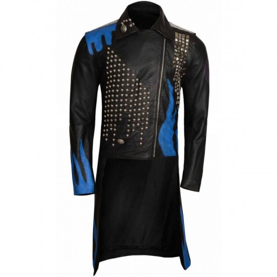 Descendants 3 Movie Hades Leather Coat Studded Halloween Cosplay Costume Descendants 3 Movie Hades Leather Coat Studded Halloween Cosplay Costume