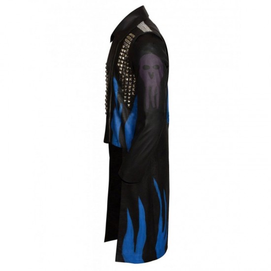 Descendants 3 Movie Hades Leather Coat Studded Halloween Cosplay Costume Descendants 3 Movie Hades Leather Coat Studded Halloween Cosplay Costume