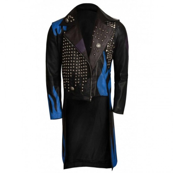 Descendants 3 Movie Hades Leather Coat Studded Halloween Cosplay Costume Descendants 3 Movie Hades Leather Coat Studded Halloween Cosplay Costume