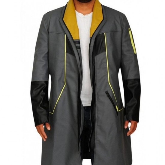 Detroit Become Human Markus Android RK200 Cosplay Black Leather Coat Detroit Become Human Markus Android RK200 Cosplay Black Leather Coat