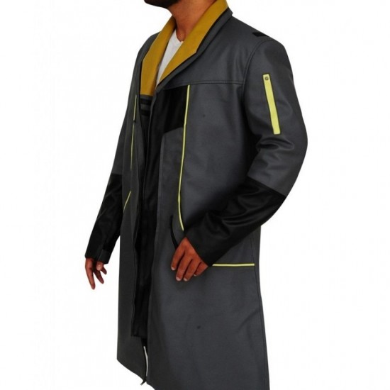 Detroit Become Human Markus Android RK200 Cosplay Black Leather Coat Detroit Become Human Markus Android RK200 Cosplay Black Leather Coat