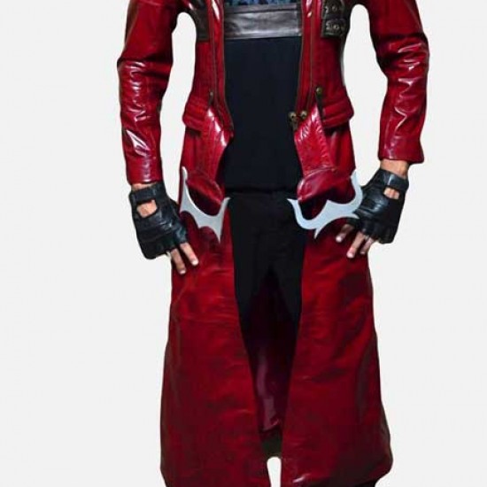 Devil May Cry 3 Dante Leather Trench Coat Costume Devil May Cry 3 Dante Leather Trench Coat Costume