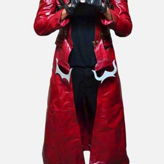 Devil May Cry 3 Dante Leather Trench Coat Costume Devil May Cry 3 Dante Leather Trench Coat Costume