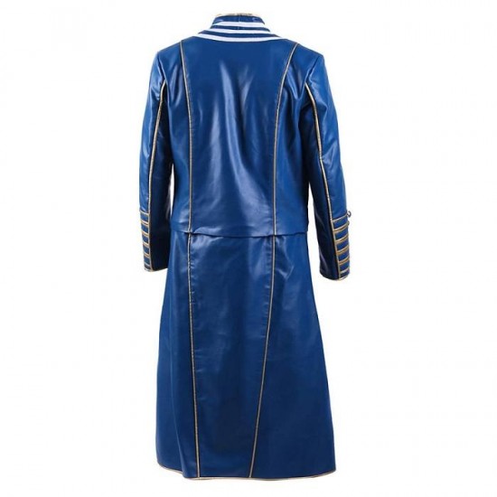 Devil May Cry 3 Long Blue Fancy Vergil Coat Costume Devil May Cry 3 Long Blue Fancy Vergil Coat Costume