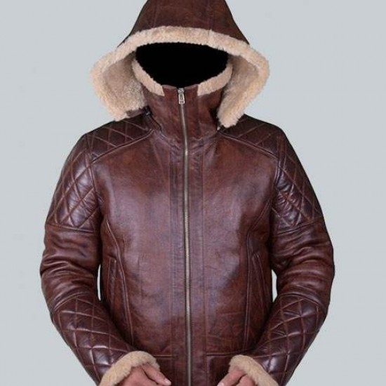 New Mens Bomber B3 Diamond Quilted Real Shearling Leather Jacket New Mens Bomber B3 Diamond Quilted Real Shearling Leather Jacket