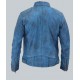 Dodge Cafe Racer Sky Blue Leather Jacket Dodge Cafe Racer Sky Blue Leather Jacket