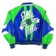 Early 90S Vintage Pelle Pelle Green Blue Soda Club Jacket Early 90S Vintage Pelle Pelle Green Blue Soda Club Jacket