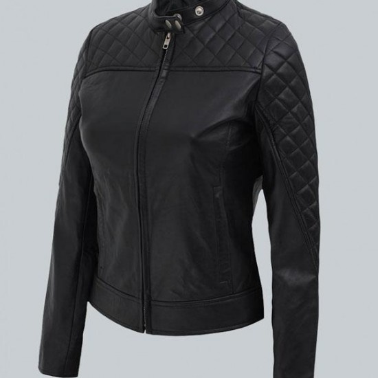 Ellen Slim Fit Ladies Black Quilted Jacket