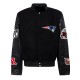 England Patriots 2024 Black Biker Varsity Jacket England Patriots 2024 Black Biker Varsity Jacket