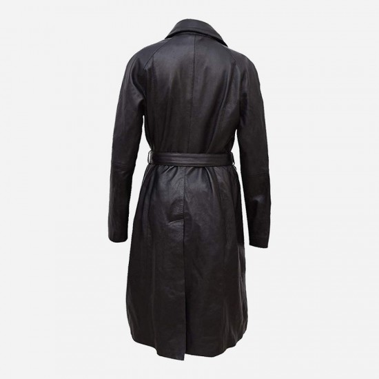 Fantastic Beasts : The Crimes Of Grindelwald Tina Goldstein Black Leather Coat