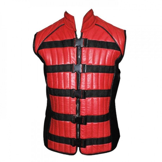 Farscape TV Series John Crichton's Maroon and Black Leather Vest Farscape TV Series John Crichton's Maroon and Black Leather Vest