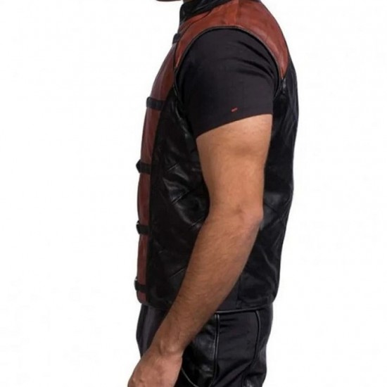 Farscape John Crichton Leather Biker Vest Farscape John Crichton Leather Biker Vest