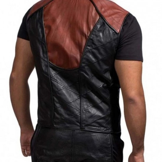 Farscape John Crichton Leather Biker Vest Farscape John Crichton Leather Biker Vest