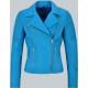 Fashion Designer Electric Blue Biker Style Jacket Fashion Designer Electric Blue Biker Style Jacket