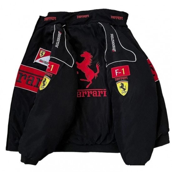 Ferrari Vintage Black Racing Jacket Ferrari Vintage Black Racing Jacket