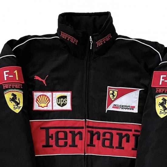 Ferrari Vintage Black Racing Jacket Ferrari Vintage Black Racing Jacket
