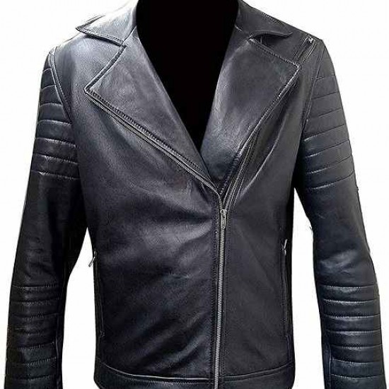 Men's Motorcycle Fin Balor Club Black Slim Fit Biker Style Leather Jacket Men's Motorcycle Fin Balor Club Black Slim Fit Biker Style Leather Jacket