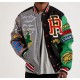 First Row Men's Chenille Patches At Front Varsity Jacket First Row Men's Chenille Patches At Front Varsity Jacket