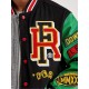 First Row Men's Chenille Patches At Front Varsity Jacket First Row Men's Chenille Patches At Front Varsity Jacket