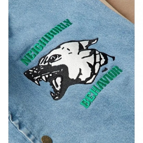 Friends With Animals Denim Varsity Jacket