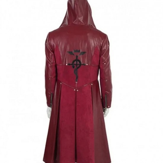 Fullmetal Alchemist Edward Elric Maroon Leather Coat