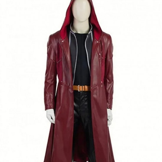 Fullmetal Alchemist Edward Elric Maroon Leather Coat