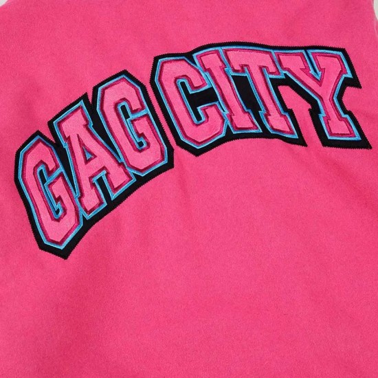Gag City Pink Varsity Jacket Gag City Pink Varsity Jacket