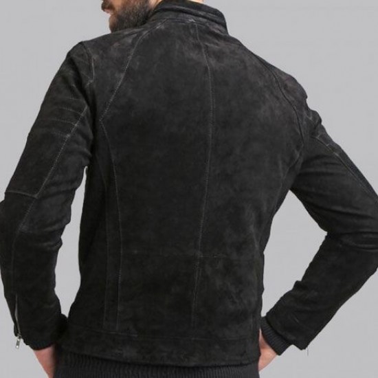Genuine Leather Mens Black Suede Jacket Genuine Leather Mens Black Suede Jacket