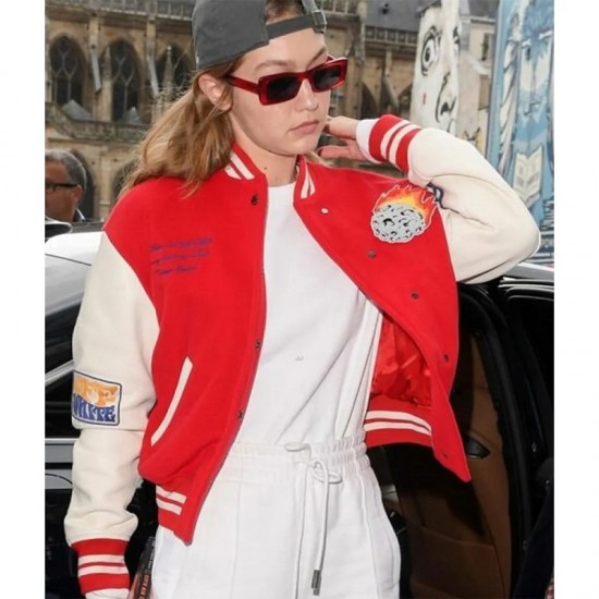Gigi Hadid Meteor Shower Varsity Jacket