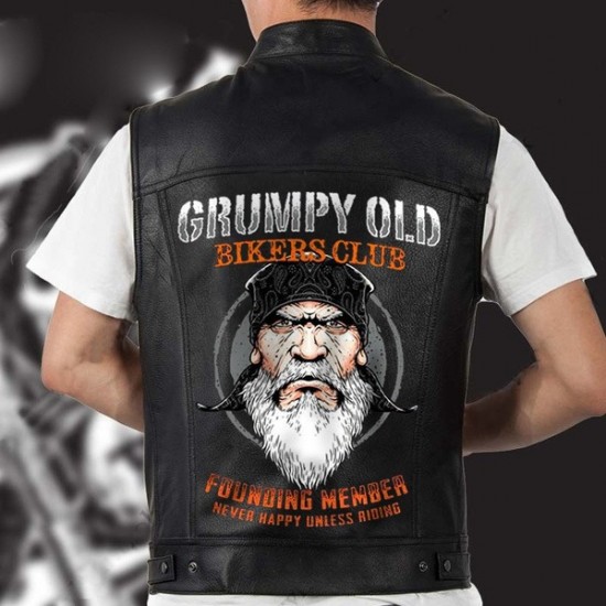 Grumpy Old Bikers Club Member Never Happy Unless Riding Motorcycle Vest Grumpy Old Bikers Club Member Never Happy Unless Riding Motorcycle Vest