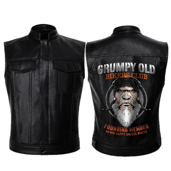 Grumpy Old Bikers Club Member Never Happy Unless Riding Motorcycle Vest