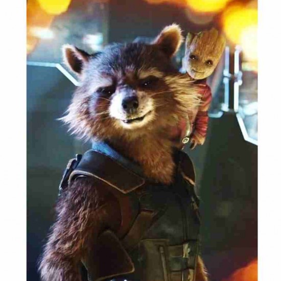 Guardians of Galaxy Avengers Rocket Raccoon Leather Vest