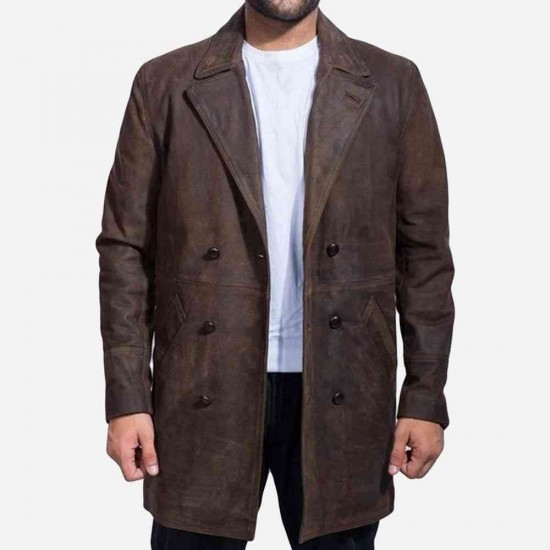 Half Life Brown Leather Coat Half Life Brown Leather Coat