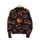Halloween Pattern Pumpkins Bomber Jacket Halloween Pattern Pumpkins Bomber Jacket