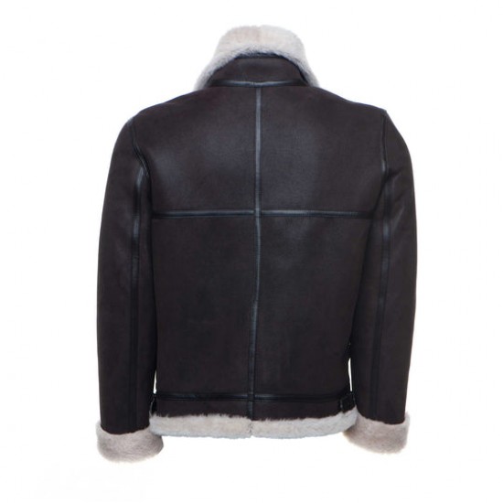 Hampton's Classic Brown B-3 Bomber Aviator Shearling Jacket