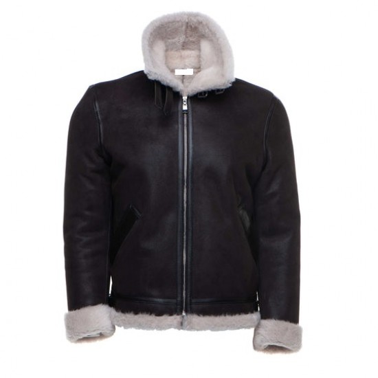 Hampton's Classic Brown B-3 Bomber Aviator Shearling Jacket Hampton's Classic Brown B-3 Bomber Aviator Shearling Jacket