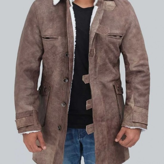 Hardy Shearling Mens Winter Leather Jacket Coat