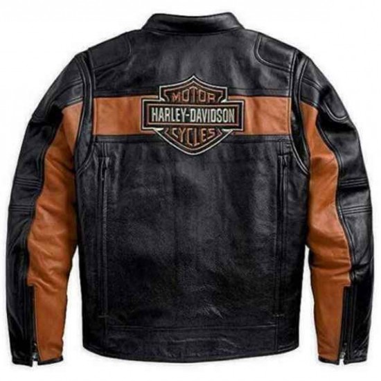 Harley Davidson Distressed Biker Leather Jacket