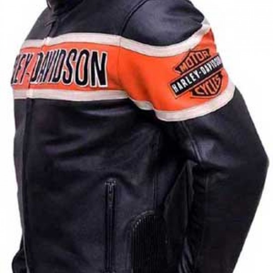 Harley Davidson Genuine Leather Jacket Victoria Lane Style Motorcycle Top