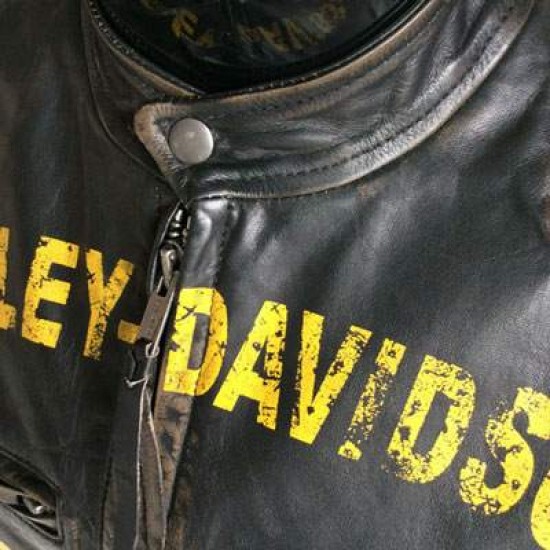 Harley Davidson Men's Forge Distressed Slim Fit Leather Jacket, Black 97006-18VM