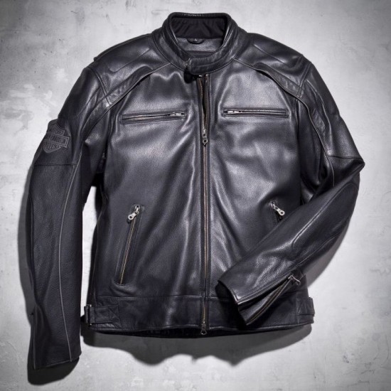 Men's Harley Davidson Reflective Willie G Skull Leather Jacket