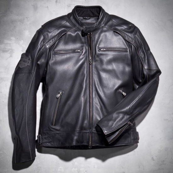 Harley Davidson Reflective Skull Leather Jacket