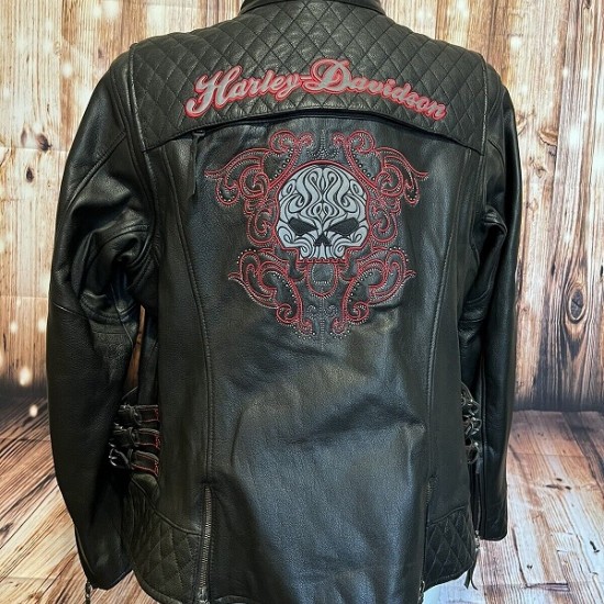 Harley Davidson Women Willie G Skull Leather Jacket Harley Davidson Women Willie G Skull Leather Jacket