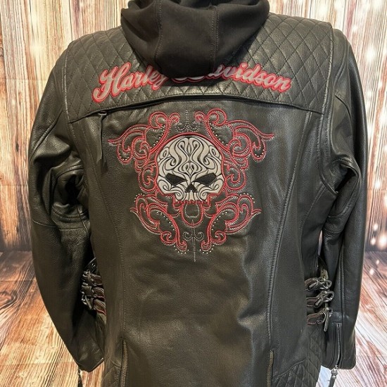 Harley Davidson Women Willie G Skull Leather Jacket Harley Davidson Women Willie G Skull Leather Jacket