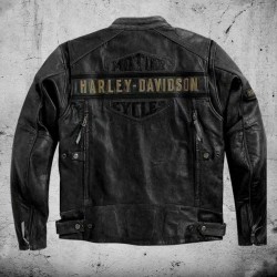 Harley Davidson Distressed Leather Men's Biker Jacket