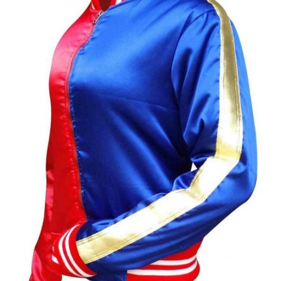 Harley Quinn Satin Bomber Jacket