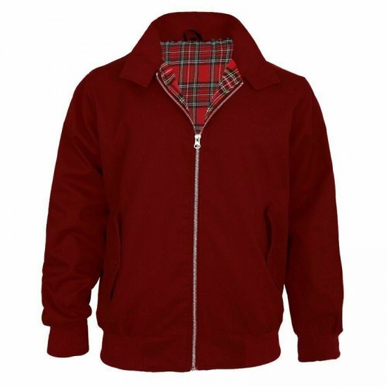Harrington Jacket Men's Classic Vintage Retro Scooter 1970'S Bomber Trendy Coat Harrington Jacket Men's Classic Vintage Retro Scooter 1970'S Bomber Trendy Coat