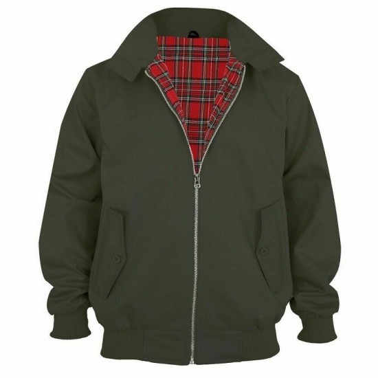 Harrington Jacket Men's Classic Vintage Retro Scooter 1970'S Bomber Trendy Coat Harrington Jacket Men's Classic Vintage Retro Scooter 1970'S Bomber Trendy Coat