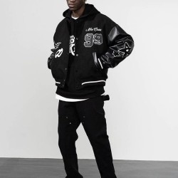 Harsh And Cruel Embroidered Clouds Black Jacket